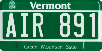 VT license plate AIR891