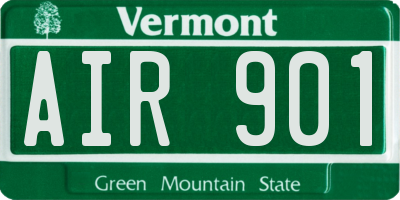 VT license plate AIR901