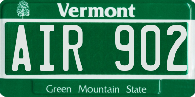 VT license plate AIR902
