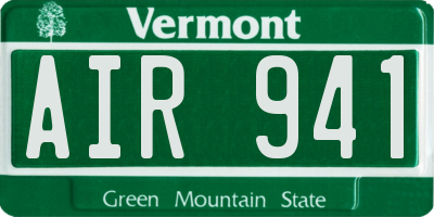 VT license plate AIR941