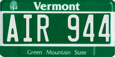 VT license plate AIR944
