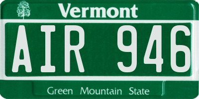 VT license plate AIR946
