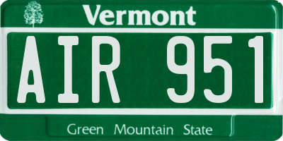 VT license plate AIR951