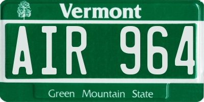 VT license plate AIR964