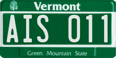 VT license plate AIS011