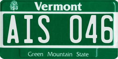 VT license plate AIS046