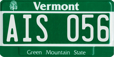 VT license plate AIS056