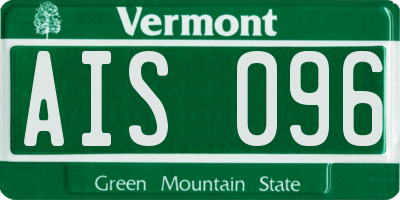 VT license plate AIS096