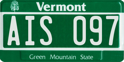 VT license plate AIS097
