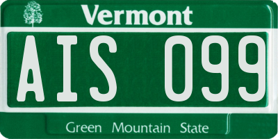 VT license plate AIS099