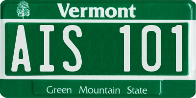 VT license plate AIS101