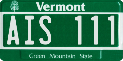 VT license plate AIS111