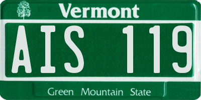 VT license plate AIS119