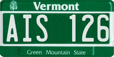 VT license plate AIS126
