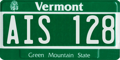 VT license plate AIS128