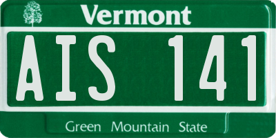VT license plate AIS141