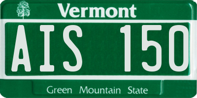 VT license plate AIS150