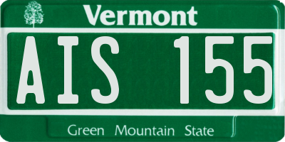 VT license plate AIS155