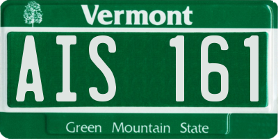 VT license plate AIS161