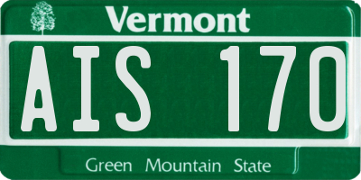 VT license plate AIS170