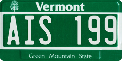 VT license plate AIS199