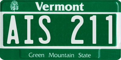 VT license plate AIS211