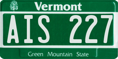 VT license plate AIS227