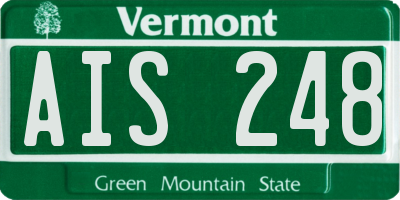 VT license plate AIS248