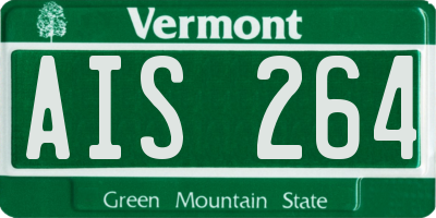 VT license plate AIS264