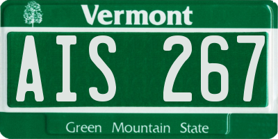 VT license plate AIS267