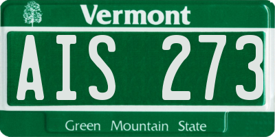 VT license plate AIS273