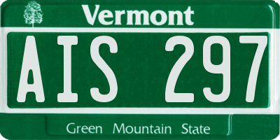 VT license plate AIS297