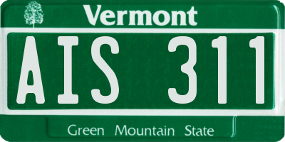 VT license plate AIS311