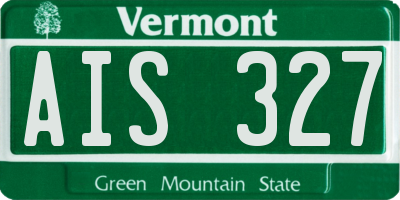 VT license plate AIS327
