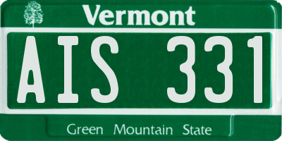 VT license plate AIS331
