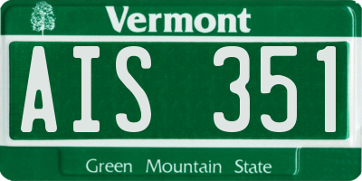 VT license plate AIS351