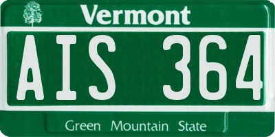 VT license plate AIS364