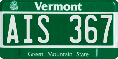VT license plate AIS367