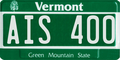 VT license plate AIS400