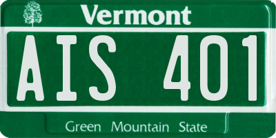 VT license plate AIS401