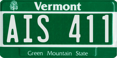 VT license plate AIS411