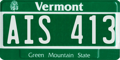 VT license plate AIS413