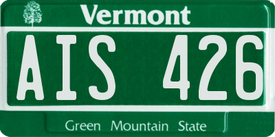 VT license plate AIS426