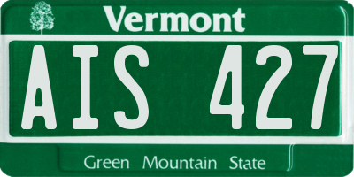 VT license plate AIS427