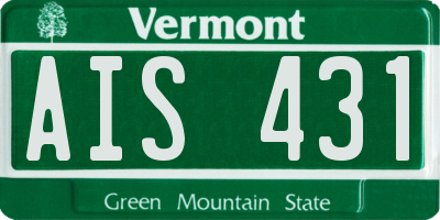 VT license plate AIS431