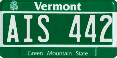 VT license plate AIS442