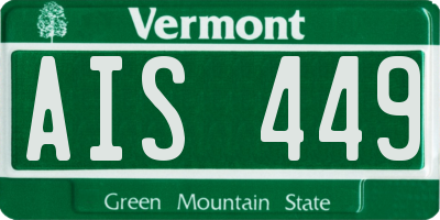 VT license plate AIS449