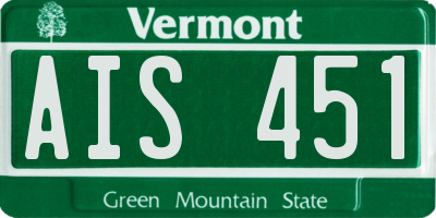 VT license plate AIS451