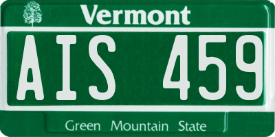VT license plate AIS459