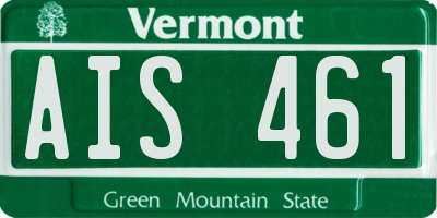 VT license plate AIS461